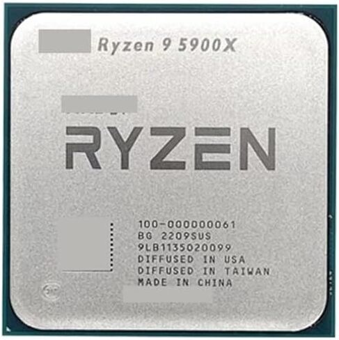 R 9 5900X R9 3.7 GHz Dua Belas c 24-Thread Prosesor CPU 7NM L3 = 64M 100-000000061 Soket AM4 Tanpa Kipas in Saudi Arabia