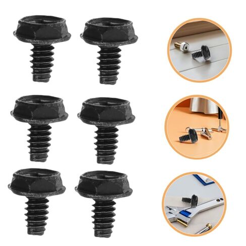 100pcs Pci Slot Screws Black 6#-32x6mm Round Head Metal Fasteners for Computer Case Power Supply Maintenance Gaming PC Accessories in Saudi Arabia