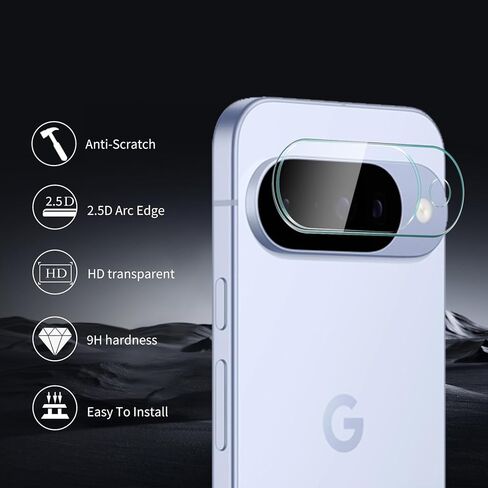 3 عبوات لواقي عدسة الكاميرا Google Pixel 10، طبقة من الزجاج المقسى صلابة 9H، مقاوم للخدش، شفاف عالي الدقة، صديق للحافظة in Kuwait