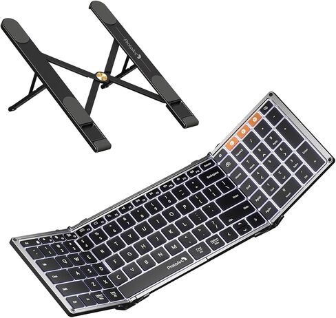 ProtoArc XK01 Plus لوحة مفاتيح قابلة للطي وحامل كمبيوتر محمول CS100 للمكتب in Kuwait