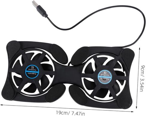Angoily Laptop Cooler Portable Notebook Stand 2 Fans Large Energy-efficient Cooling Pad in Saudi Arabia