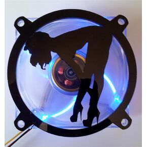 Custom 120mm Acrylic Sexy Girl Bending Over Desktop Computer Fan Grill in Saudi Arabia