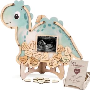 Teddy Bear Baby Shower Decorations Guest Book - We Can Bearly Wait For Girl- Centerpiece - Woodland - Ultrasound Picture Frame Keepsake (Pink) in Saudi Arabia