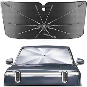 Windshield Sunshade Fit for Jeep Wrangler JL 2018-2025 Gladiator 2020-2025, Front Window Umbrella with Carry Bag, 2 in 1 Ice Crystal Durable Compact Sun Shade Umbrella for UPF50+ UV Outdoor Camping in Saudi Arabia