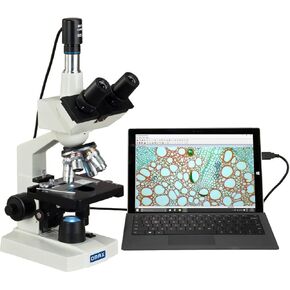 OMAX 40X-2000X Digital Lab Trinocular Compound LED Microscope with USB Digital Camera and Double Layer Mechanical Stage in Saudi Arabia