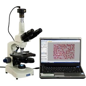 OMAX 40X-2000X Phase Contrast Trinocular Compound Siedentopf LED Microscope with 10MP USB Camera in Kuwait