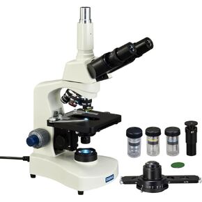 OMAX 40X-2000X Phase Contrast Trinocular Compound Siedentopf LED Microscope+100X Oil Darkfield Objective in Kuwait