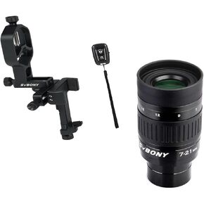SVBONY SV214 Pro 3-Axis Universal Smartphone Adapter Bundle with SV135 1.25 Inch Zoom Eyepiece Zoom 7 to 21mm, for Astronomical Observations in Saudi Arabia