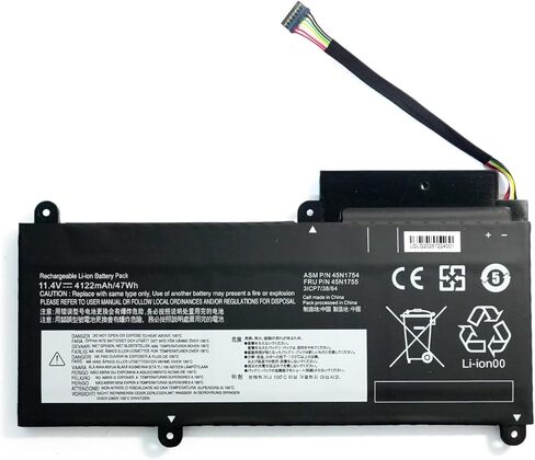 بطارية كمبيوتر محمول 45N1754 45N1755 45N1756 45N1757 45N1752 45N1753 متوافقة مع Lenovo ThinkPad E450 E450C E455 E460 E465 E475 E470 E460C Series (11.4V 47Wh) in Kuwait