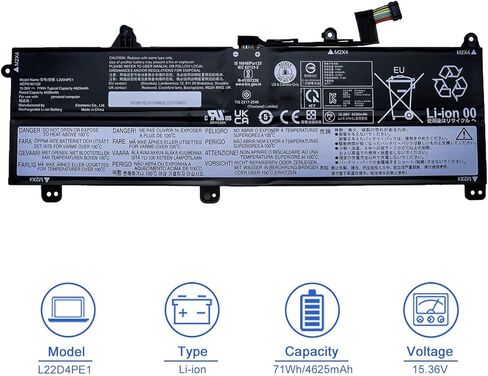 JOTACT L22D4PE1 71Wh Laptop Battery Compatible with Lenovo ThinkBook 16 G6 IRL G6 ABP G7 IML G7 ARP G8 IRL G8 IAL Series L22M4PE1 5B11L93201 5B11N47513 SB11L93198 SB11N47451 15.36V in Kuwait