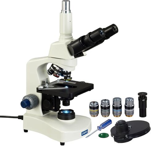 OMAX 40X-2500X Phase Contrast Trinocular Compoud LED Siedentopf Microscope with PLAN Phase Contrast Objectives in Saudi Arabia