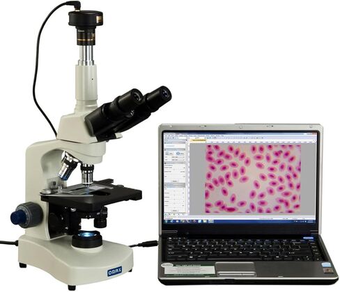 OMAX 40X-2500X Phase Contrast Trinocular Compound LED Siedentopf Microscope with 3MP Digital Camera in Saudi Arabia