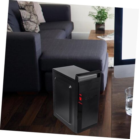 حافظة كمبيوتر صغيرة محمولة من HOMSFOU لحاوية ألعاب معدنية للوحة الأم MATX باب من الزجاج المقسى تصميم تدفق هواء عالي مناسب للألعاب والاستخدام المكتبي in Kuwait