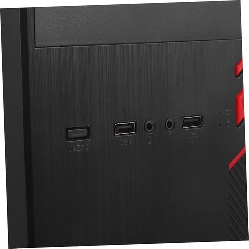 حافظة كمبيوتر صغيرة محمولة من HOMSFOU لحاوية ألعاب معدنية للوحة الأم MATX باب من الزجاج المقسى تصميم تدفق هواء عالي مناسب للألعاب والاستخدام المكتبي in Kuwait