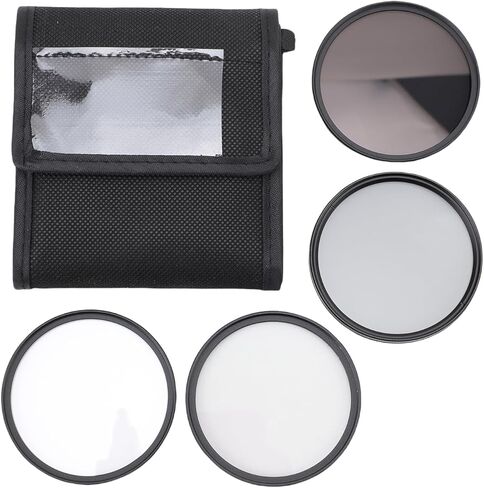 مجموعة مرشح عدسة DSLR كاملة CPL Polarizer ND8 Black Mist 1/4 مجموعة، مجموعة مرشح تصوير احترافية مع إطار من الألومنيوم CNC، 4 عدسات (Funienh78sp5em91-13) in Kuwait
