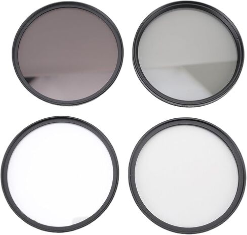مجموعة مرشح عدسة DSLR كاملة CPL Polarizer ND8 Black Mist 1/4 مجموعة، مجموعة مرشح تصوير احترافية مع إطار من الألومنيوم CNC، 4 عدسات (Funienh78sp5em91-13) in Kuwait