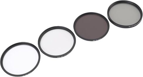 مجموعة مرشح عدسة DSLR كاملة CPL Polarizer ND8 Black Mist 1/4 مجموعة، مجموعة مرشح تصوير احترافية مع إطار من الألومنيوم CNC، 4 عدسات (Funienh78sp5em91-13) in Kuwait