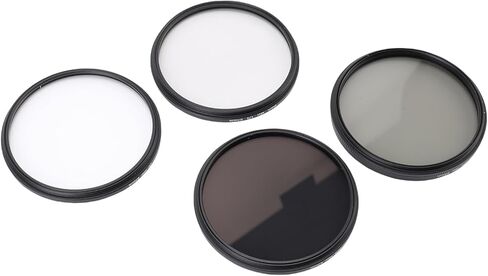 مجموعة مرشح عدسة DSLR كاملة CPL Polarizer ND8 Black Mist 1/4 مجموعة، مجموعة مرشح تصوير احترافية مع إطار من الألومنيوم CNC، 4 عدسات (Funienh78sp5em91-13) in Kuwait