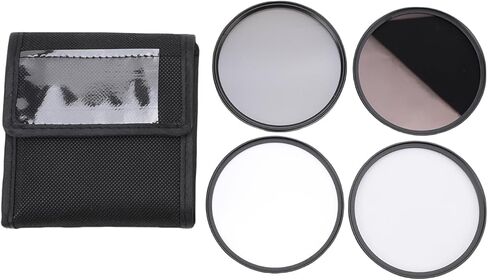مجموعة مرشح عدسة DSLR كاملة CPL Polarizer ND8 Black Mist 1/4 مجموعة، مجموعة مرشح تصوير احترافية مع إطار من الألومنيوم CNC، 4 عدسات (Funienh78sp5em91-13) in Kuwait