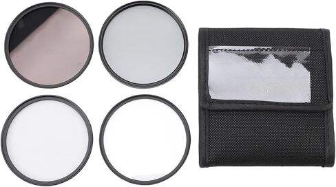 مجموعة مرشح عدسة DSLR كاملة CPL Polarizer ND8 Black Mist 1/4 مجموعة، مجموعة مرشح تصوير احترافية مع إطار من الألومنيوم CNC، 4 عدسات (Funienh78sp5em91-13) in Kuwait