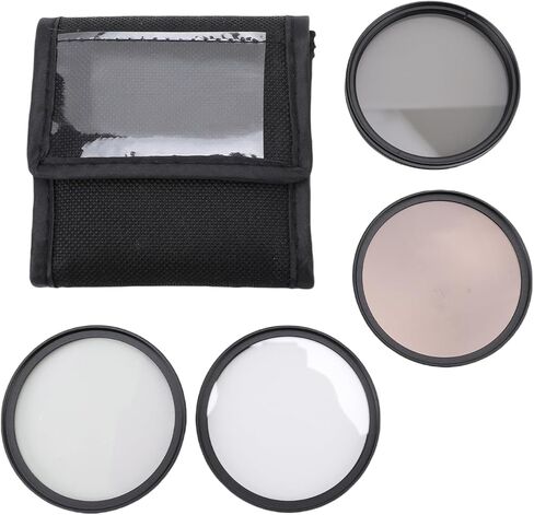 DSLR Lens Filter Kit Complete CPL Polarizer ND8 Black Mist 1/4 Set, Professional Photography Filter Set with CNC Aluminum Frame, 4 Pack Lens (Funienh78sp5em91-13) in Saudi Arabia