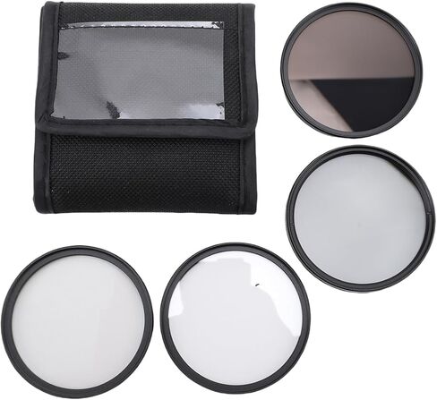مجموعة مرشح عدسة DSLR كاملة CPL Polarizer ND8 Black Mist 1/4 مجموعة، مجموعة مرشح تصوير احترافية مع إطار من الألومنيوم CNC، 4 عدسات (Funienh78sp5em91-13) in Kuwait