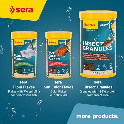 Sera vipan Nature Flake 0.8oz | طعام أساسي مميز للأسماك الزينة | وجبة الحشرات وتأثير ما قبل الحمل | خالية من الأصباغ والمواد الحافظة | مثالي لمغذيات السطح in Kuwait
