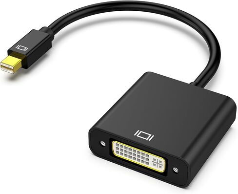 Mini DisplayPort to DVI, Gold-Plated Mini DP to DVI (Thunderbolt Compatible) Male to Female Adapter Compatible with MacBook Air/Pro, Microsoft Surface Pro/Dock, Monitor, Projector and More in Saudi Arabia