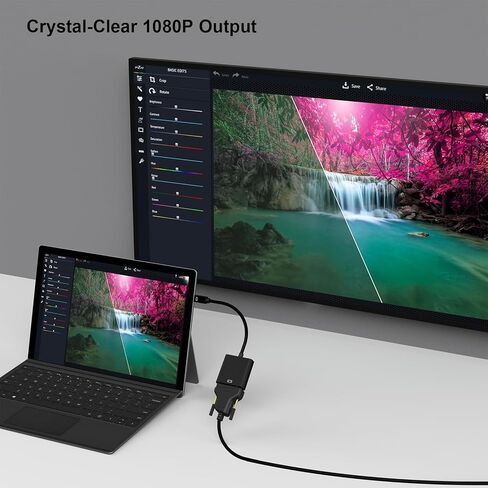 Mini DisplayPort to DVI, Gold-Plated Mini DP to DVI (Thunderbolt Compatible) Male to Female Adapter Compatible with MacBook Air/Pro, Microsoft Surface Pro/Dock, Monitor, Projector and More in Saudi Arabia