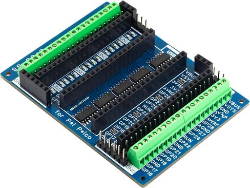 for Pi Pico LED Breakout Board 2.54mm Female Pin Header and Terminal for Raspberry Pi Pico/Pico H/Pico W (Mini, Blue) in Saudi Arabia