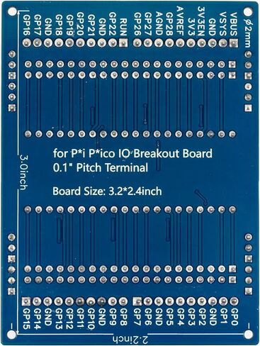 for Pi Pico LED Breakout Board 2.54mm Female Pin Header and Terminal for Raspberry Pi Pico/Pico H/Pico W (Mini, Blue) in Saudi Arabia