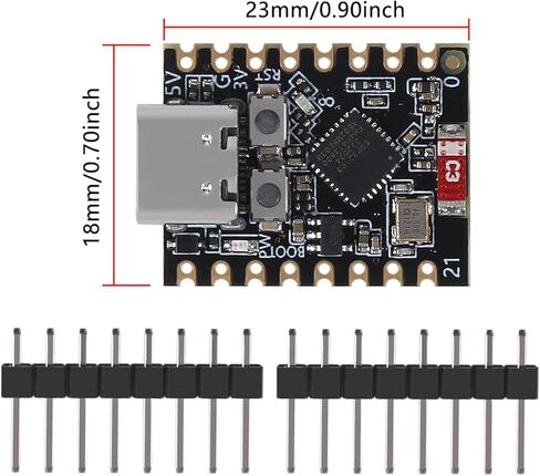 2 قطعة ESP32-C3 مجلس التنمية ESP32 C3 Supermini مجلس التنمية 160 ميجا هرتز تردد التشغيل 2.4 جيجا هرتز واي فاي وبلوتوث 5.0 ل Raspberry Pi in Kuwait