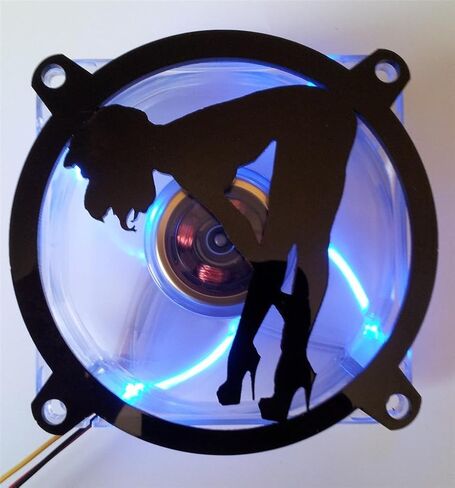 Custom 120mm Acrylic Sexy Girl Bending Over Desktop Computer Fan Grill in Saudi Arabia
