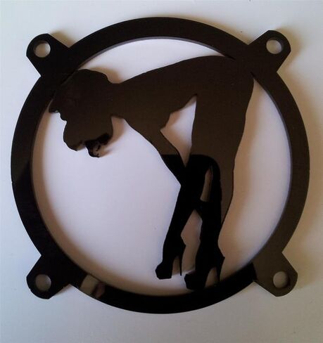 Custom 120mm Acrylic Sexy Girl Bending Over Desktop Computer Fan Grill in Saudi Arabia