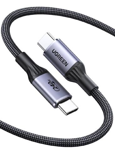 كابل يو جرين USB-IF معتمد USB-C إلى USB-C 240 وات، كابل شحن سريع PD3.1 لجهاز MacBook Pro/Air، OmniBook، ThinkPad، Legion، iPad، iPhone 17/16/15، Galaxy S25/S24، أسود، 3.3FT in Saudi Arabia