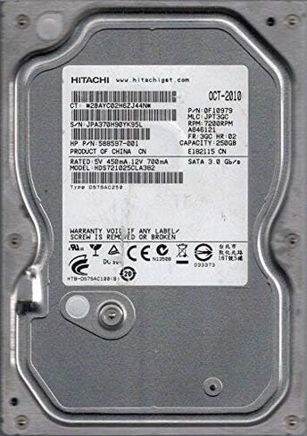 HDS721025CLA382 P/N: 0F10979 MLC: JPT3GC China Hitachi 250GB (Renewed) in Saudi Arabia