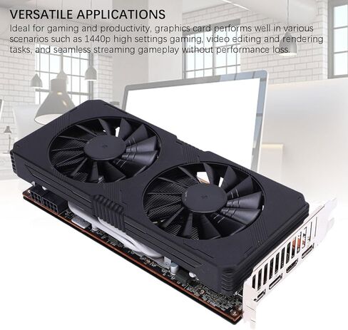 بطاقة رسومات GDDR6 بسعة 8 جيجابايت، بطاقة فيديو للألعاب 256 بت PCI Express 4.0 X16 مع ساعة تعزيز 1770 ميجاهرتز وتبريد متقدم، لألعاب الكمبيوتر المكتبي وإنشاء المحتوى in Kuwait