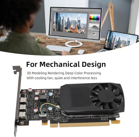 بطاقة رسومات VBESTLIFE P400 سعة 2 جيجابايت، وحدة معالجة الرسومات GDDR5 64 بت، بطاقة فيديو ألعاب الكمبيوتر المكتبي PCIE 3.0 X16 مع 3 منافذ DP صغيرة، تدعم DirectX 12 in Saudi Arabia