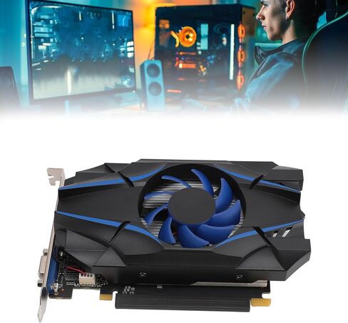 بطاقة رسومات VBESTLIFE GT 1030 سعة 2 جيجابايت، وحدة معالجة الرسومات DDR5 64 بت، بطاقة فيديو للألعاب PCIE 2.0 16X، رسومات كمبيوتر مكتبي مع HDMI ومنافذ VGA in Saudi Arabia