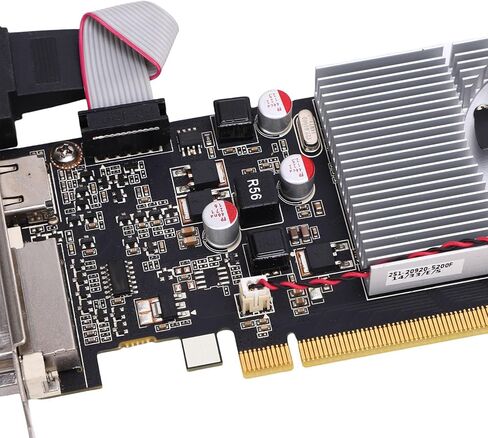 بطاقة رسومات GT 705، 1 جيجا GDDR3 64 بت 1029 1228 ميجا هرتز، مع منافذ VGA DVI، لتصفح الويب والعمل المكتبي وتشغيل الفيديو عالي الدقة in Kuwait