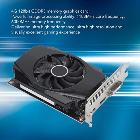 VBESTLIFE RX550 4GB Graphics Card, GDDR5 128 Bit GPU, PCIE 3.0 x8 Gaming Video Card, Desktop Computer Graphics with HDMI, DVI D, DP Ports in Saudi Arabia