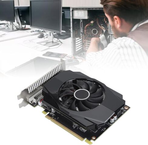 VBESTLIFE RX550 4GB Graphics Card, GDDR5 128 Bit GPU, PCIE 3.0 x8 Gaming Video Card, Desktop Computer Graphics with HDMI, DVI D, DP Ports in Saudi Arabia