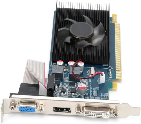 VBESTLIFE HD7450 2GB Graphics Card, DDR3 64 Bit GPU, 600MHz, PCIE 3.0 Desktop PC Gaming Video Card with HDMI, DVI, VGA Ports, Support DirectX 11 in Saudi Arabia