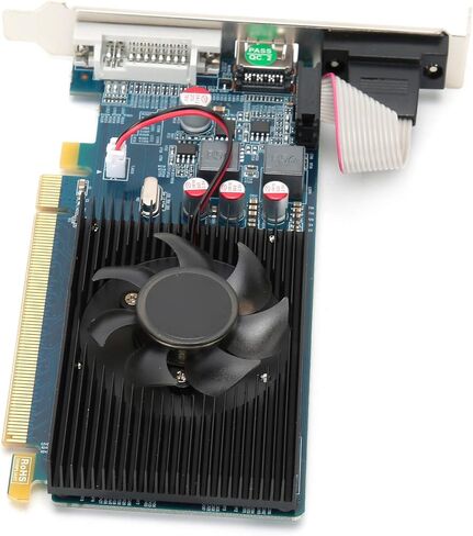 VBESTLIFE HD7450 2GB Graphics Card, DDR3 64 Bit GPU, 600MHz, PCIE 3.0 Desktop PC Gaming Video Card with HDMI, DVI, VGA Ports, Support DirectX 11 in Saudi Arabia