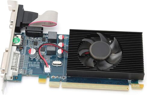 VBESTLIFE HD7450 2GB Graphics Card, DDR3 64 Bit GPU, 600MHz, PCIE 3.0 Desktop PC Gaming Video Card with HDMI, DVI, VGA Ports, Support DirectX 11 in Saudi Arabia