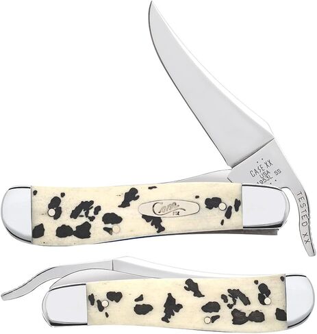 Case XX WR Pocket Knife Russlock Cow Print Series Item #2243209 (61953L SS) Length Close: 4 1/4 inches in Saudi Arabia