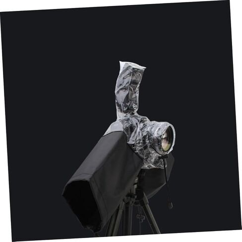 Camera Rain Cover with Drawstring Arm Protector Waterproof Dustproof Camera Protective Cover Black Weatherproof Photography Accessory for Outdoor Shooting in Saudi Arabia