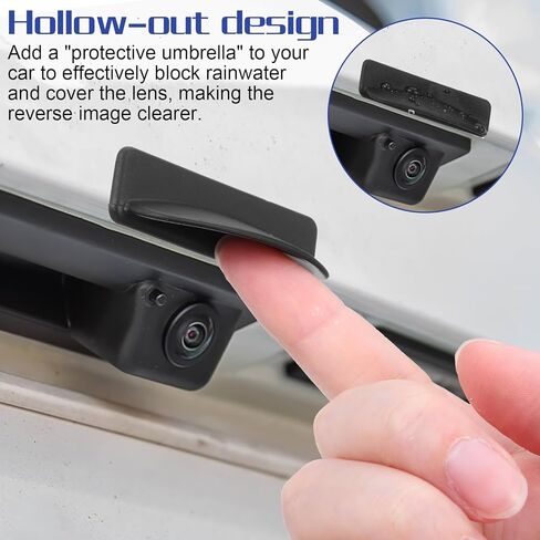 Car Rear View Camera Rain Cover, Backup Camera Rain Shield, Silicone Adhesive Reversing Cameras Protection, Rains Guard for Cars Vehicle Reversing Cams(Black) in Kuwait
