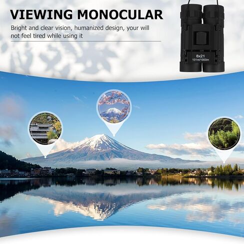 8x21 Compact Folding Binoculars Lightweight Pocket Binoculars for Travel and Outdoor Bird Watching with Night Vision Suitable for Concerts and Hiking in Saudi Arabia