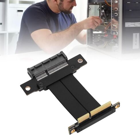 كابل تمديد EBTOOLS PCIe 4.0 X4، كابل تمديد GPU عالي السرعة 8 جيجابت في الثانية مع تصميم 180 درجة ومضاد EMI، لبطاقة صوت RTX 40/30 Series RX7000/RX6000 Series M.2 WiFi (5 سم) in Saudi Arabia
